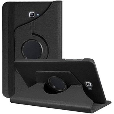 Samsung Tab A6 10.1 Schutzhülle 360° Drehung Standfunktion PU Leder Schwarz
