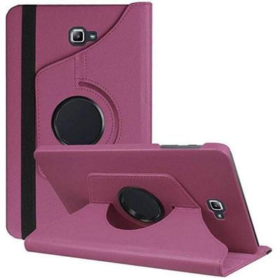 Samsung Tab A6 10.1 Hülle lila PU Leder Schutzhülle 360°Drehung Standfunktion