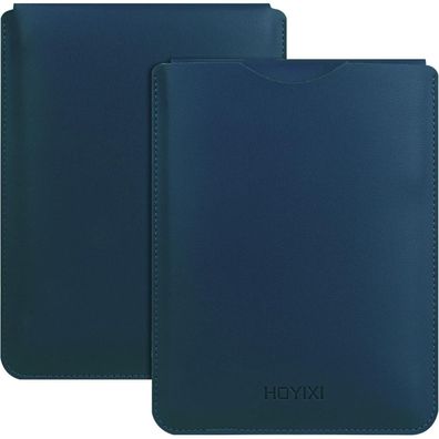 Leder Schutzhülle für 6,8 Zoll E-Reader Blau Flip-In Design