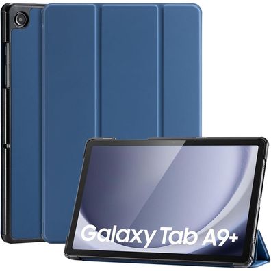 CoBak Samsung Galaxy Tab A9 Plus 2023 Hülle 11 Zoll PU-Leder Dunkelblau