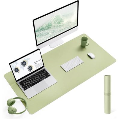 Großes Schreibtischunterlage Matcha Mauspad Leder 90x43cm
