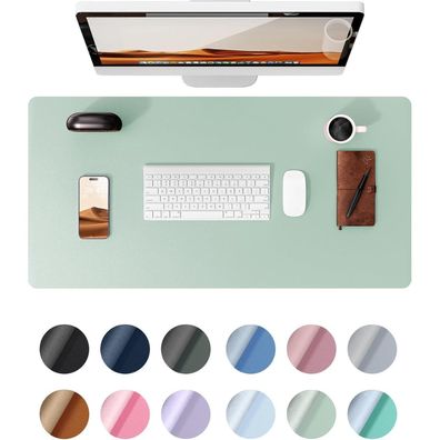 Schreibtischunterlage 90x43cm Premium Leder Mauspad Büro Homeoffice Mintgrün