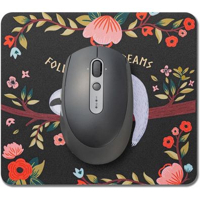 Kleines Mauspad Mini 18x16cm Bunt Mousepad Faultier Design rutschfest Disney