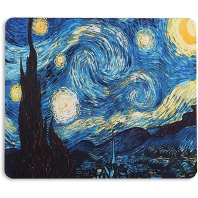 Kleines Mousepad Van Gogh Motiv 24 x 20 cm Waschbar Rutschfest