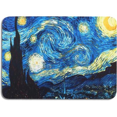 Gaming Mauspad Klein Van Gogh Motiv Mädchen Bunt 28 x 20 cm