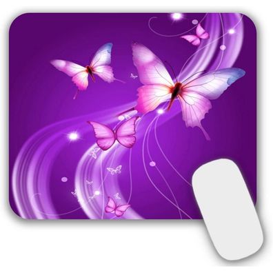 Mauspad Mädchen Schmetterling Lila 240 x 200 mm Mousepad SEO-Optimiert