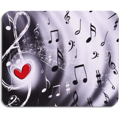 Kleines Mauspad Musik Motiv Mädchen Schön 240x200 mm Buntes Mousepad