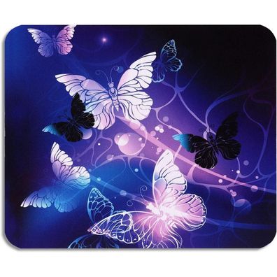 Kleines Schmetterling Mousepad Frauen Lila 240 x 200 mm - Rutschfeste Unterseite