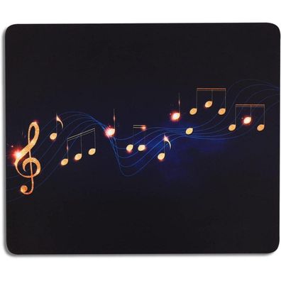 Mauspad Musik Design 24 x 20 cm Navy Blau Rutschfest 0,3 cm