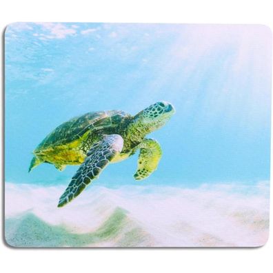 Mauspad Klein 24x20cm Tiere Muster Schildkröte-298, abwaschbar, rutschfest