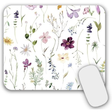 Kleines Mousepad Blume 24x20cm Mauspad dünn abwaschbar rutschfest