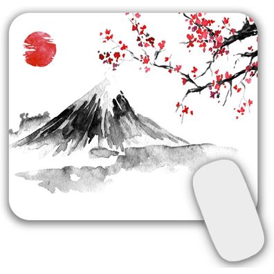 Kleines japanisches Mauspad 24 x 20 cm rutschfeste Unterseite - Aoksunova