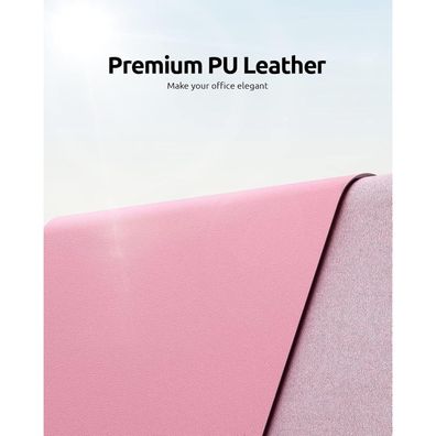 Schreibtischunterlage 80x40cm Premium Leder Mauspad XXL Pink