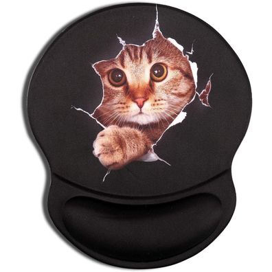 Ergonomisches Mauspad mit Handgelenkauflage Katze - Rutschfester Mousepad