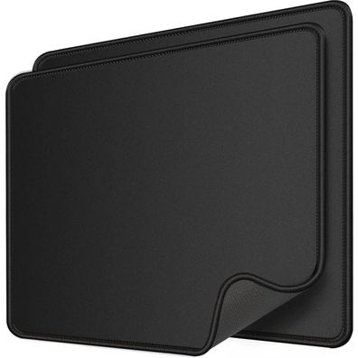 KTRIO Mauspads 275×215mm [30% Größer] Vernähte Kanten Wasserdicht Schwarz 2 Pack
