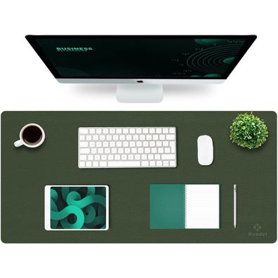 Knodel Tischunterlage PVC 90x43cm wasserdicht Laptop Schreibunterlage Blau/Grau