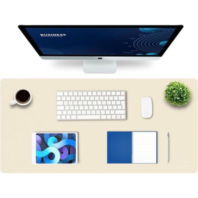 Knodel Tischunterlage PVC wasserdicht 90x43cm Büro Heim doppelseitig Elfenbein