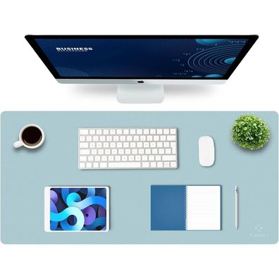 Knodel Tischunterlage 90x43cm PVC Laptop Schreibunterlage wasserdicht Hellblau