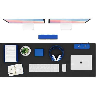 Schreibtischunterlage Schwarz PVC 43cm x 120cm wasserdicht dual-use