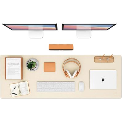 Knodel Tischunterlage 43cm x 120cm wasserdicht PVC doppelseitig Elfenbein