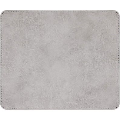 Leder Mauspad Grau Gaming PC Computer Laptop 24x20x0,3cm