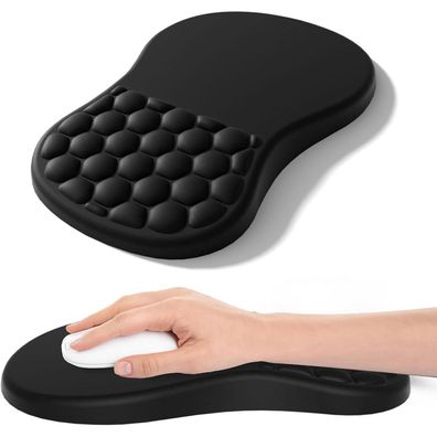Ergonomisches Mauspad mit Memory Foam Handgelenkauflage Schwarz