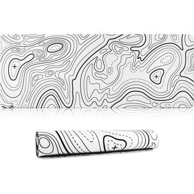 HoYiXi XXL Gaming Mauspad 800x300x3mm Weiß Anti Rutsch Mousepad