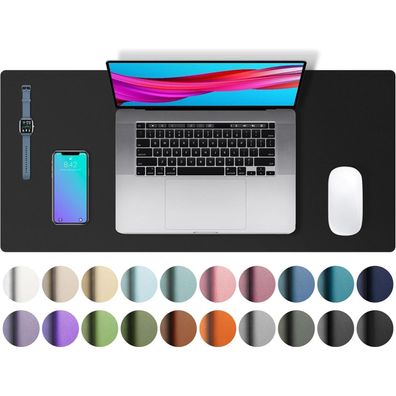 Aothia Schreibtischunterlage Laptop Mousepad Büro Schreibunterlage 60x35cm Black