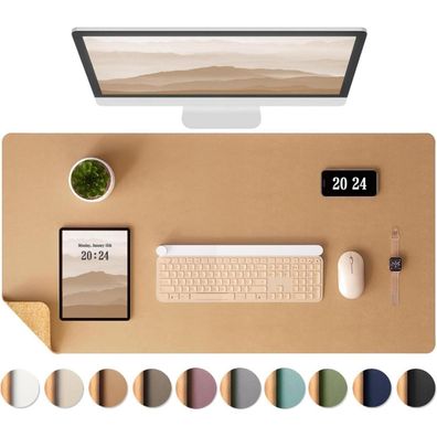 Aothia Kork Schreibunterlage Maus Pad Schreibtisch Schutz 96x43cm Khaki