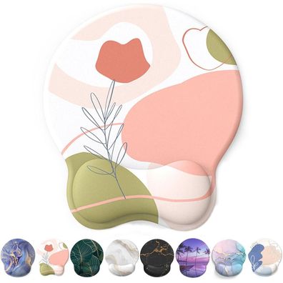 Ergonomisches Gelkissen Mauspad Handauflage Pink rutschfeste Unterseite