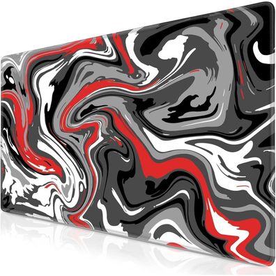 Abetcabe XXL Gaming Mauspad 900x400mm Fluid Art groß Anti-Rutsch wasserdicht