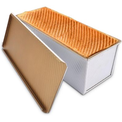 Brotbackform mit Deckel, Antihaft Aluminium Kastenform - 34 x 13,5 x 12cm