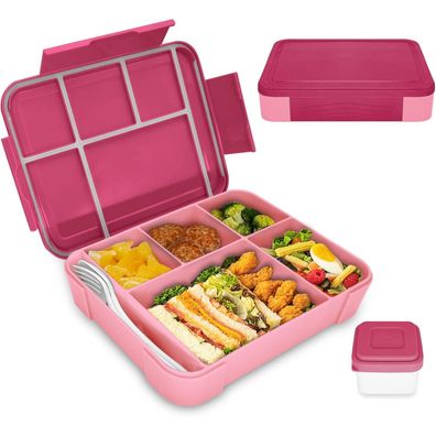 IJIAMY Brotdose Kinder mit Fächern 1300ml Lunchbox auslaufsicher Bento Box