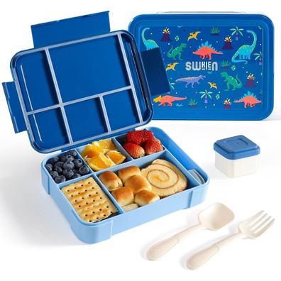 Brotdose Kinder Lunchbox Auslaufsicher 1300ml Fächern Bento Box Kindergarten