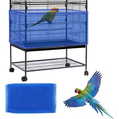 Extra groß Vogelkäfig Abdeckung Samenfänger Papageien Kordelzug Netz