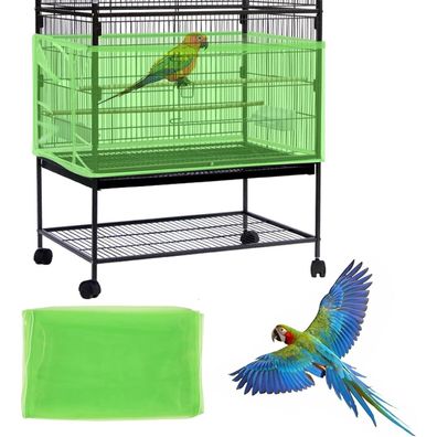 Vogelkäfig Abdeckung Extra Groß Universal Papageien Kordelzug Kleintiere Netz