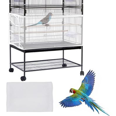 Vogelkäfig Abdeckung Samenfänger Einstellbar Papageien Netz Kleintiere