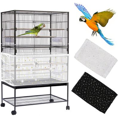 Vogelkäfig Abdeckung Samenfänger Papageien Kordelzug Netz 118 x 15,7 Zoll