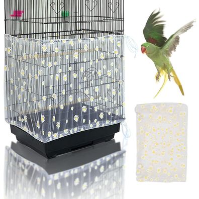 Einstellbarer Vogelkäfig Abdeckung Gänseblümchen Design 78,7 x 15,7 Zoll