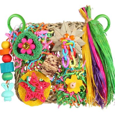 Vogelspielzeug Sittich Papageien Nymphensittiche Kletterwand Grasmatte