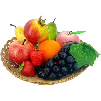9 PCS Künstliche Früchte Set Lebensechte Faux Obst Dekoration Chirstmas Display