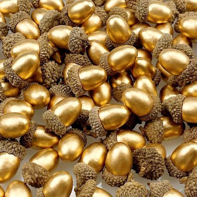 Künstliche Goldene Eicheln 50 Stück Home Weihnachtsdeko Herbst Dekor