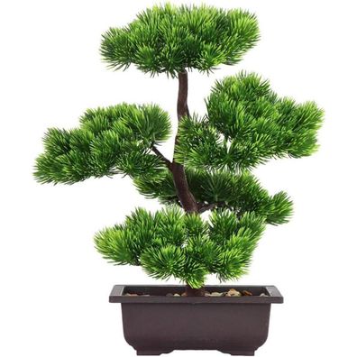 Künstlicher Bonsai-Baum Deko Zimmerpflanze Japanische Kiefer 33cm