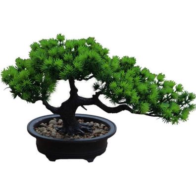 Künstlicher Bonsai-Baum Japanische Kiefern Pflanze 19cm