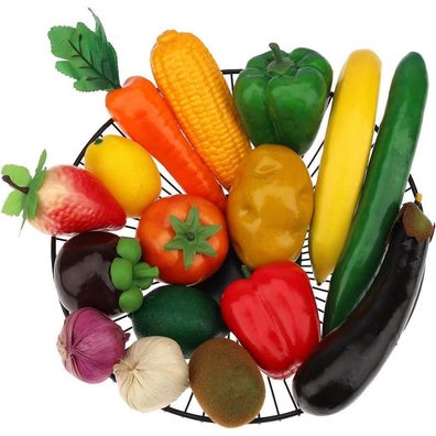 Meiwlong 16PCS Künstliche Gemüse Früchte Dekoration Weihnachten Party Fest