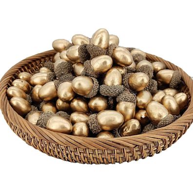 50pcs Künstliche Eichel-Deko Gold Weihnachten Hochzeit Thanksgiving