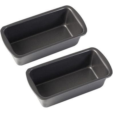 2er-Set Edelstahl Brotbackform 19x9x6cm Antihaft Kastenform Backen Backofen