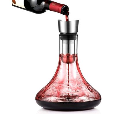 Glastal Wein Dekanter Kristallglas Belüfter Filter 1800ml Volle Kapazität