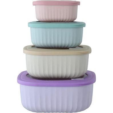 4er Set Kingbon Frischhaltedosen Luftdicht Quadratisch BPA-frei