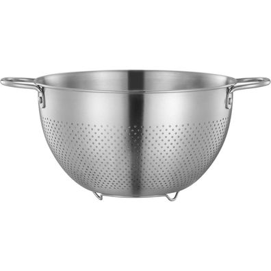 Edelstahl Seiher 24cm mit Griffen und Standfüßen - Nudelsieb Küchensieb